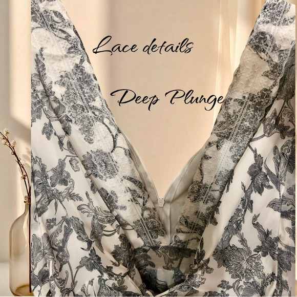 POL Elegant Floral Organza Maxi Dress Boho Elegance - Picture 5 of 11